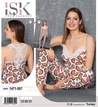 Sırtı Güpürlü Pijama Takım